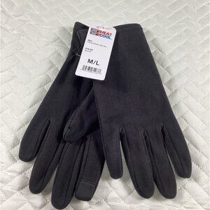 Heat Cool Thermal Mens Gloves M/L Black  Winter Wear NWT Outdoor Snow Casual